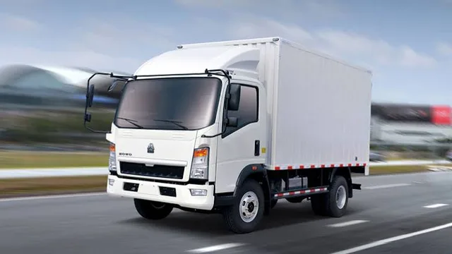 Light truck in the road